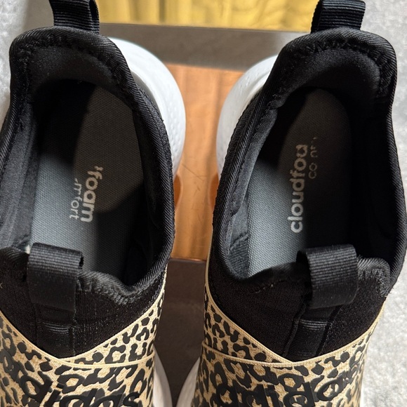 adidas Black and Leopard Women's Slip-On Sneakers - Picture 7 of 9
